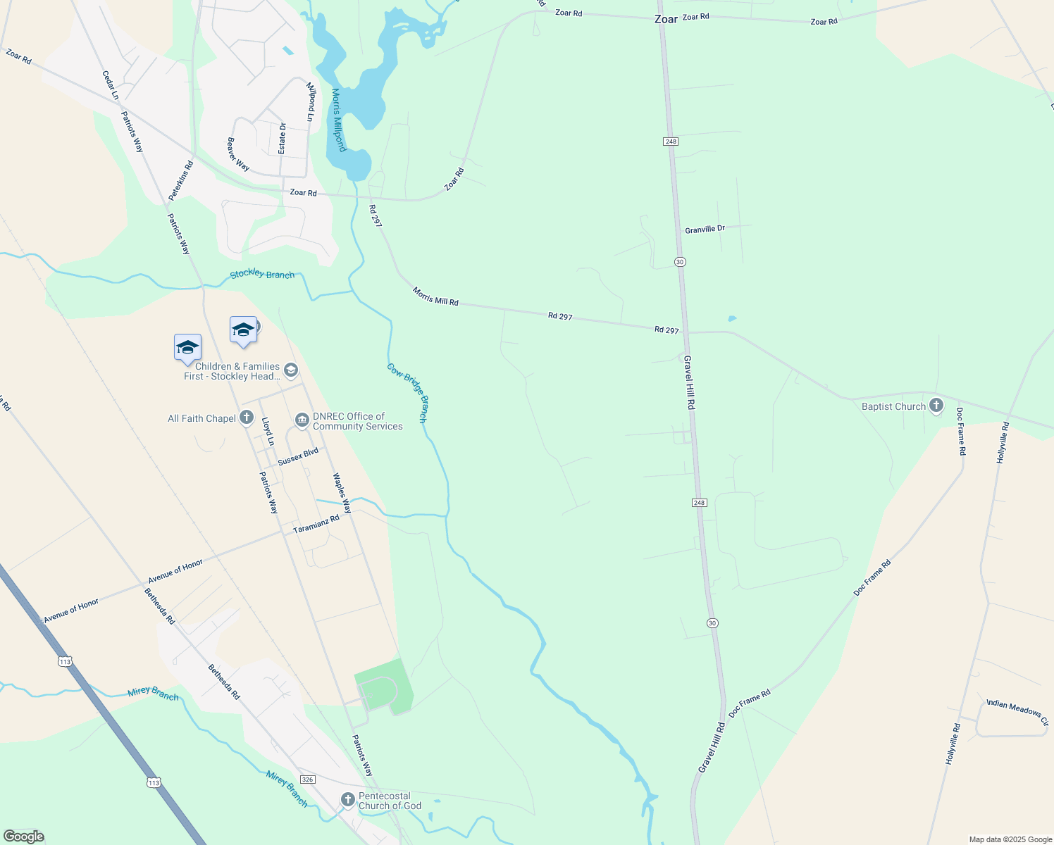 map of restaurants, bars, coffee shops, grocery stores, and more near 25940 Country Meadows Drive in Millsboro