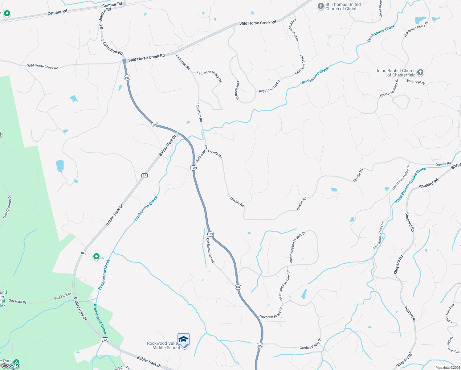 map of restaurants, bars, coffee shops, grocery stores, and more near 17775 Orrville Road in Wildwood
