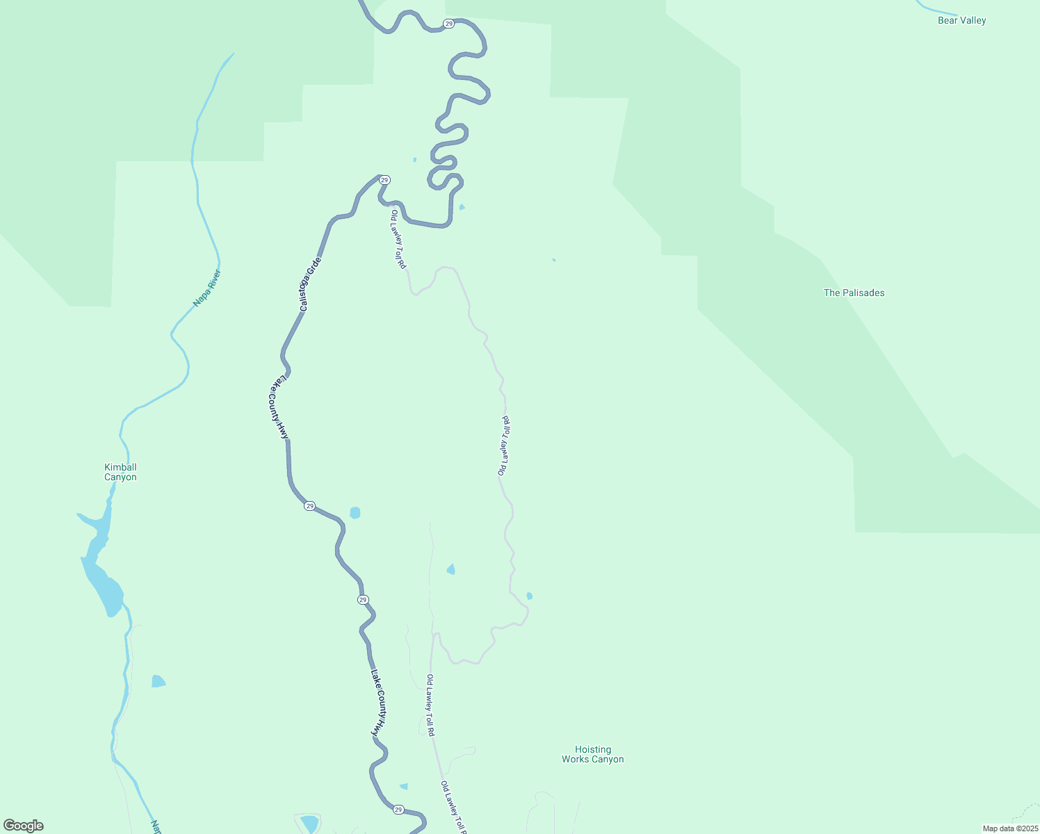 map of restaurants, bars, coffee shops, grocery stores, and more near 3485-3650 Old Lawley Toll Road in Calistoga