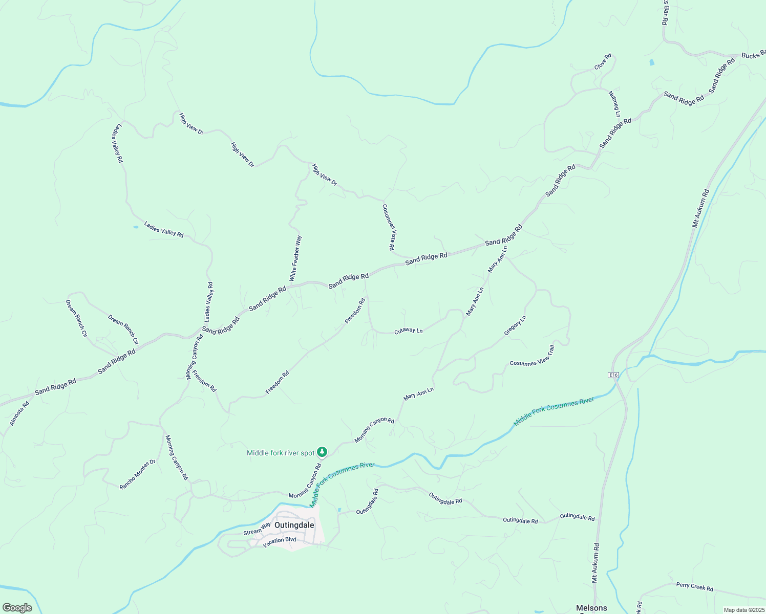 map of restaurants, bars, coffee shops, grocery stores, and more near 6270 Golden Oak Drive in Placerville