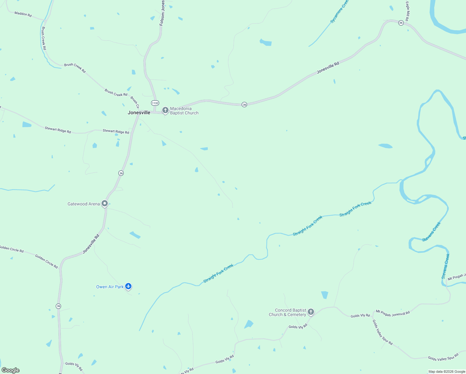map of restaurants, bars, coffee shops, grocery stores, and more near School Road in Jonesville