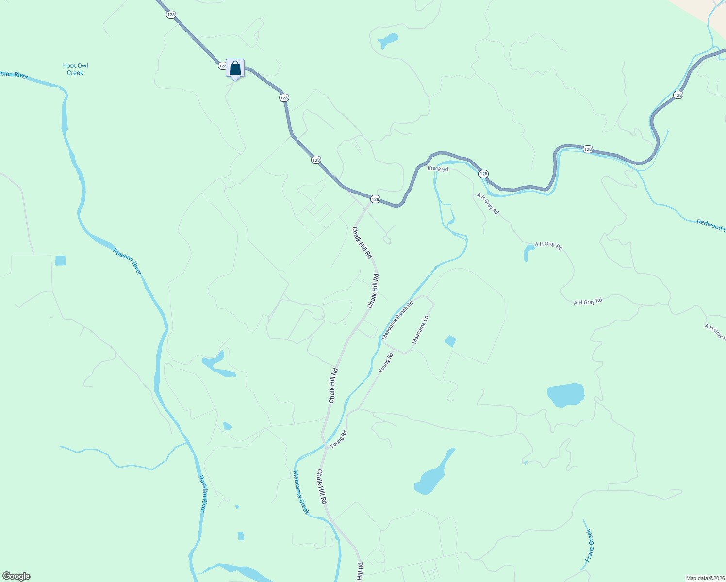 map of restaurants, bars, coffee shops, grocery stores, and more near 15385 Chalk Hill Road in Healdsburg