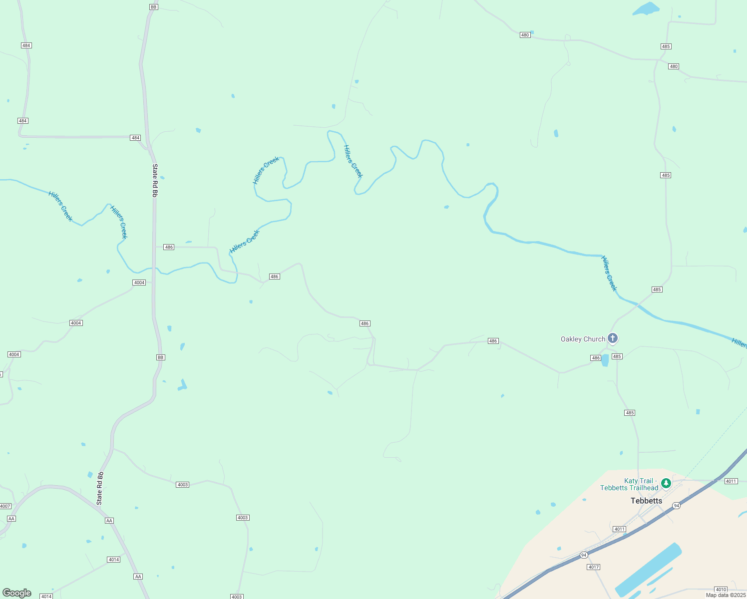 map of restaurants, bars, coffee shops, grocery stores, and more near 4963 County Road 486 in Tebbetts
