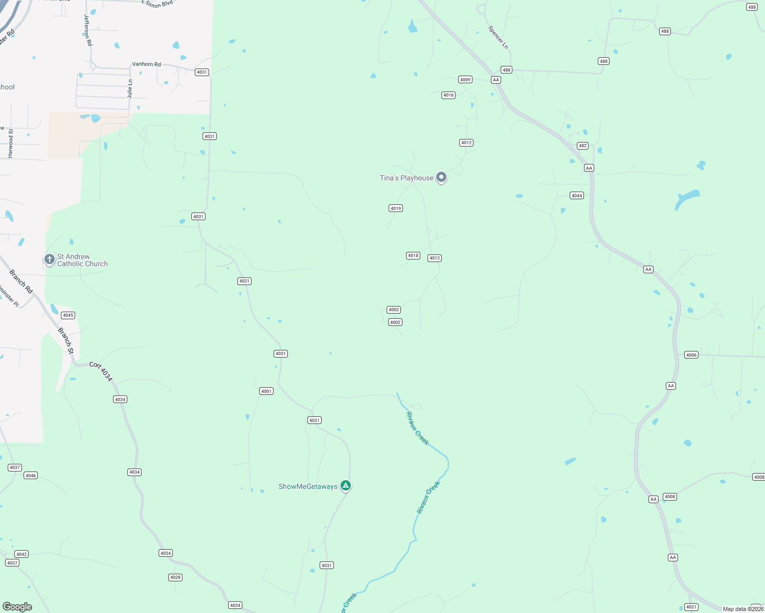 map of restaurants, bars, coffee shops, grocery stores, and more near 2930 County Road 4002 in Holts Summit