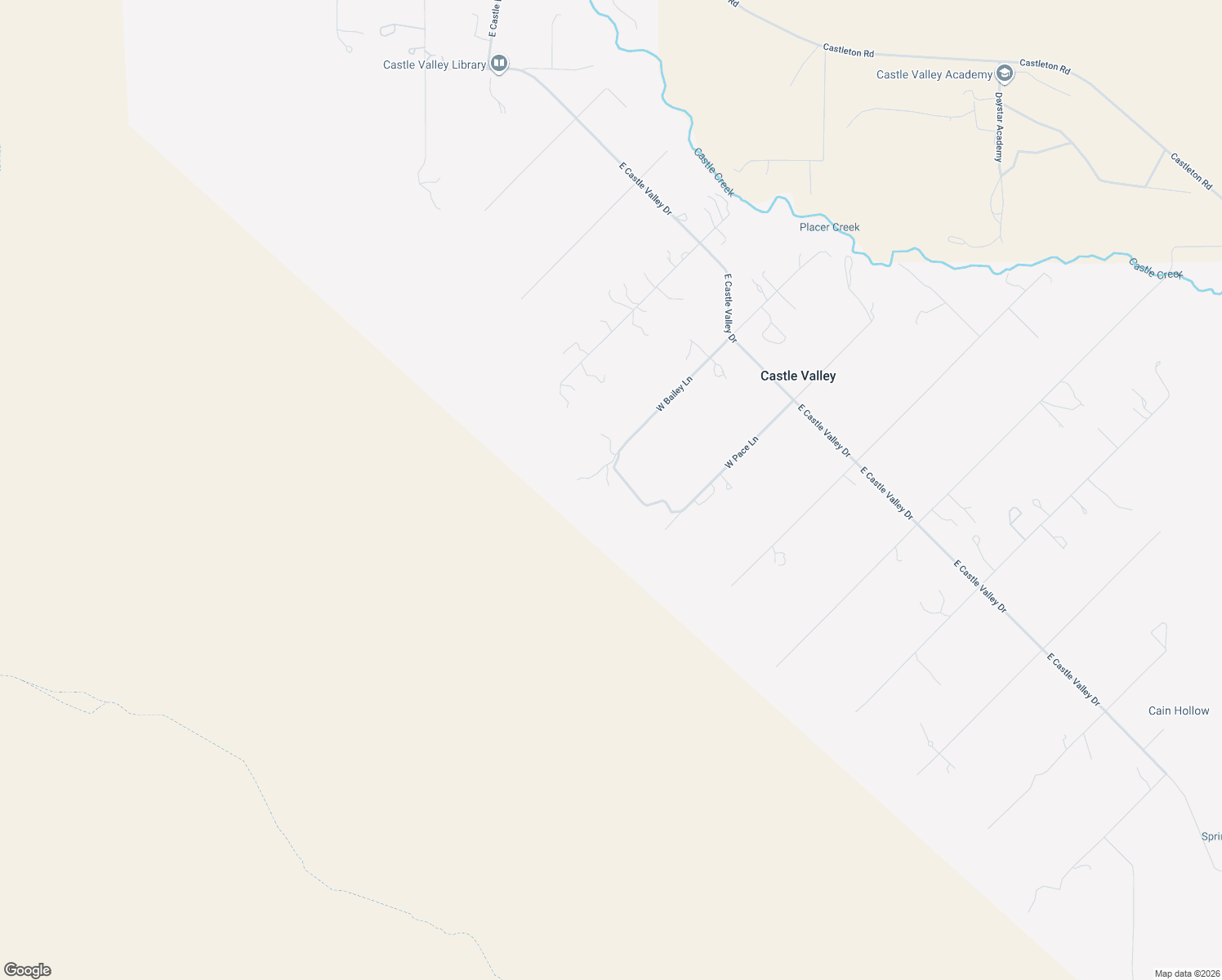 map of restaurants, bars, coffee shops, grocery stores, and more near 431 West Bailey Lane in Castle Valley