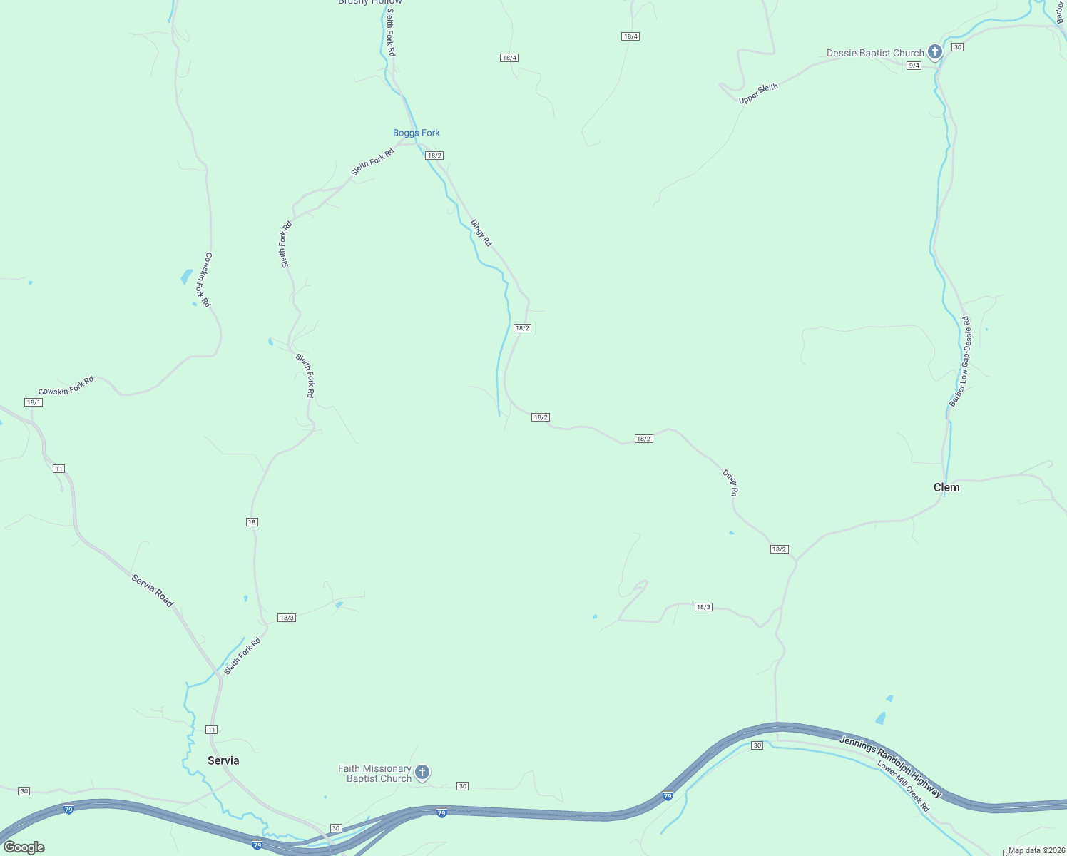 map of restaurants, bars, coffee shops, grocery stores, and more near 1148 County Route 18/2 in Frametown