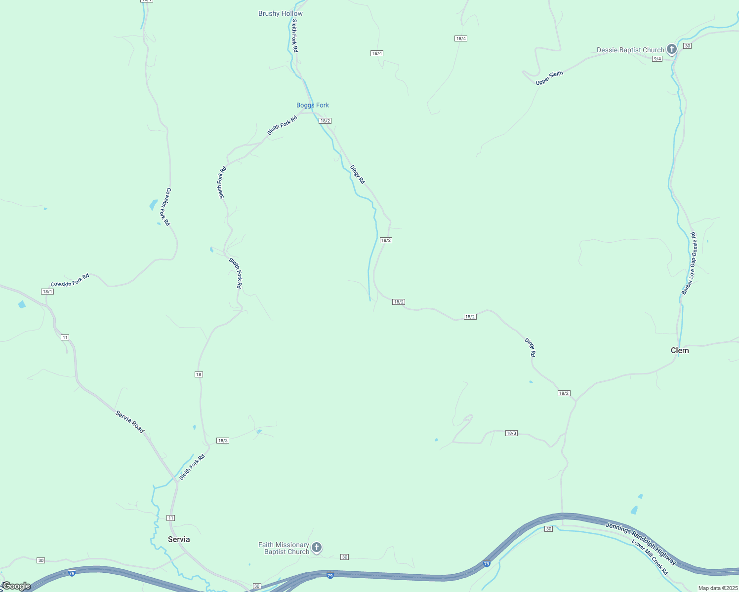 map of restaurants, bars, coffee shops, grocery stores, and more near Frametown Road in Clem