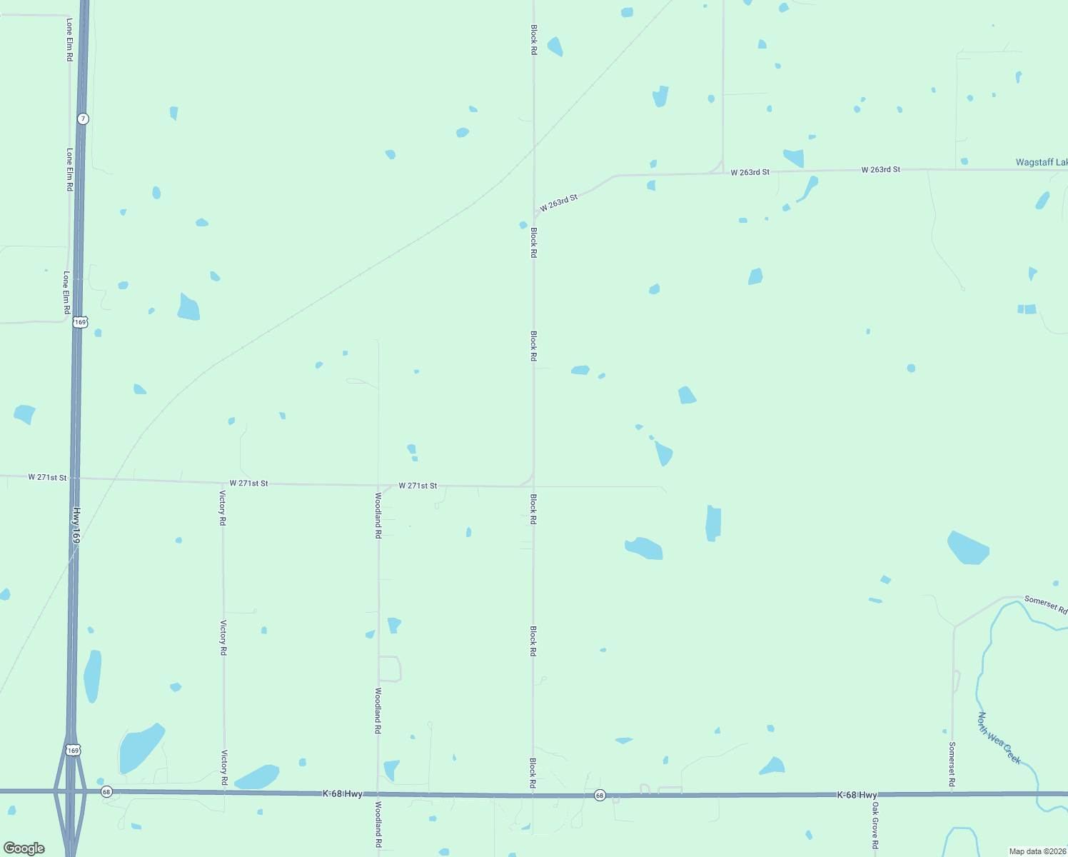 map of restaurants, bars, coffee shops, grocery stores, and more near 27615 Block Rd in Paola