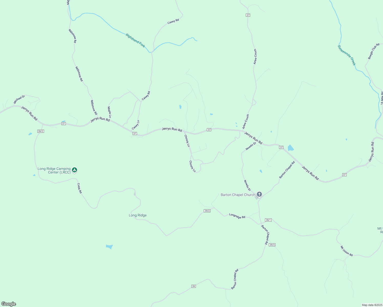 map of restaurants, bars, coffee shops, grocery stores, and more near 199 Oak Lane in Apple Grove