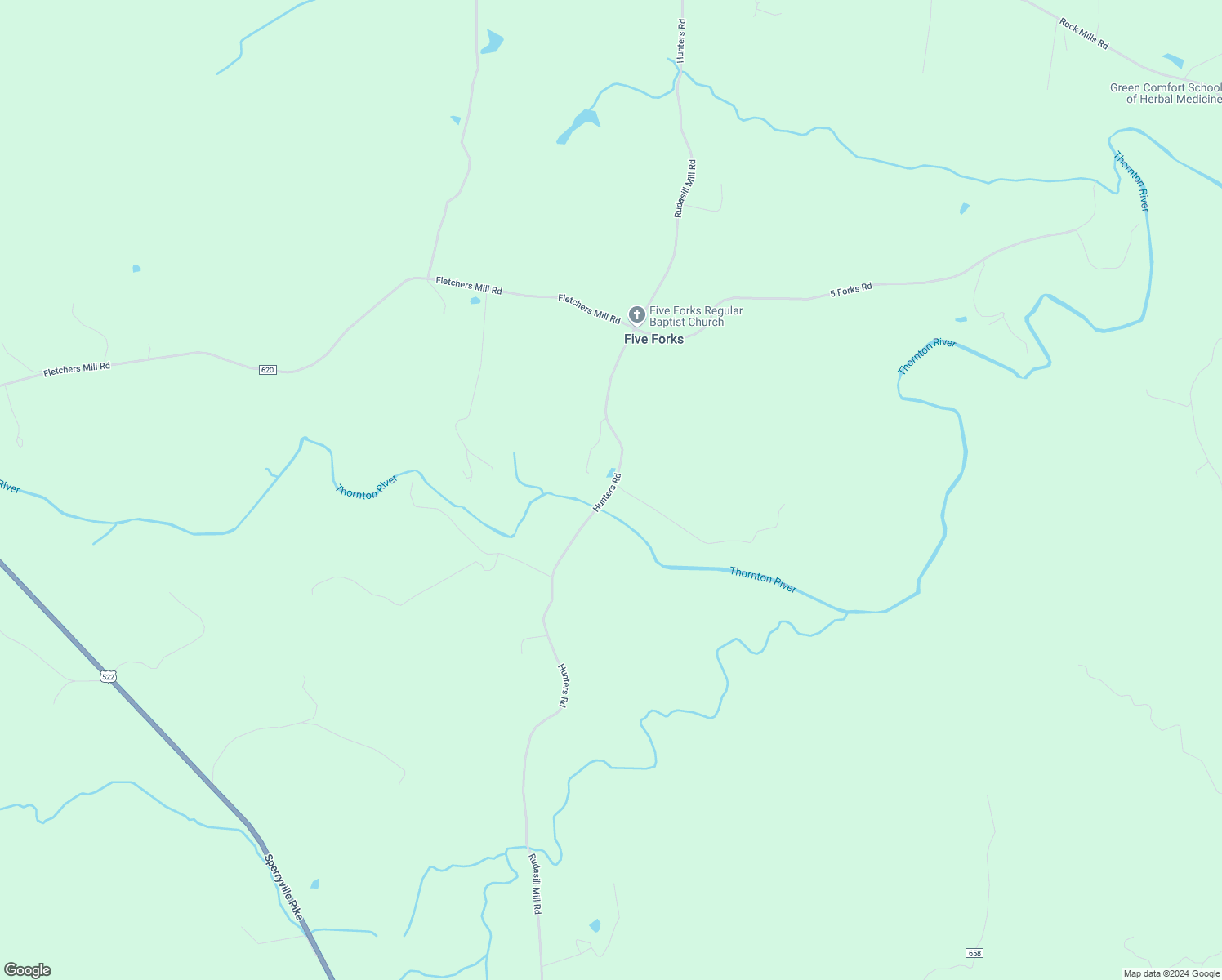 map of restaurants, bars, coffee shops, grocery stores, and more near 581 Rudasill Mill Road in Woodville