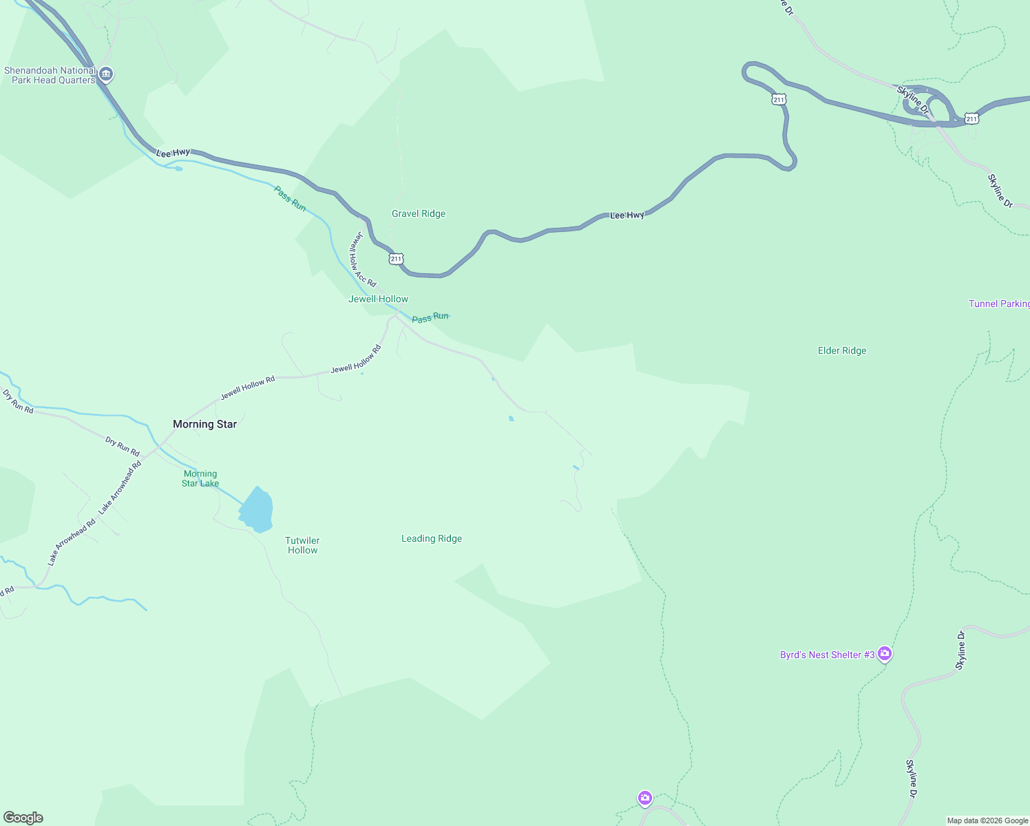 map of restaurants, bars, coffee shops, grocery stores, and more near 1918 Jewell Hollow Road in Luray