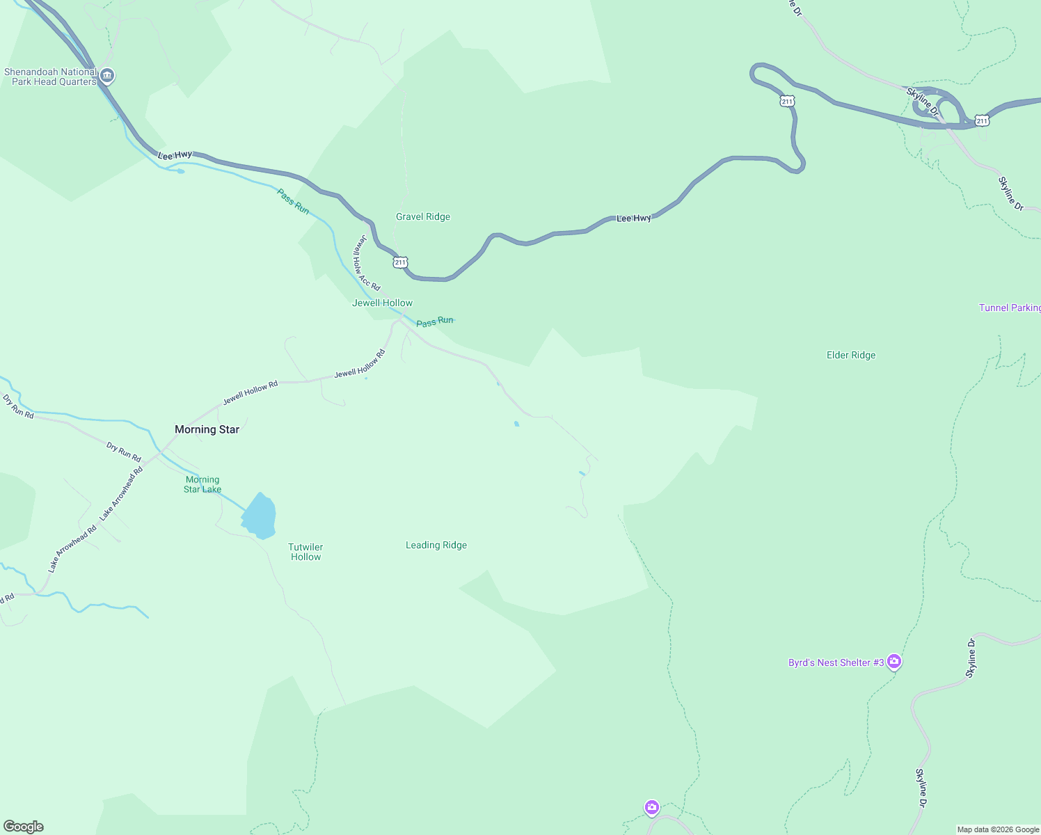 map of restaurants, bars, coffee shops, grocery stores, and more near 1918 Jewell Hollow Road in Luray