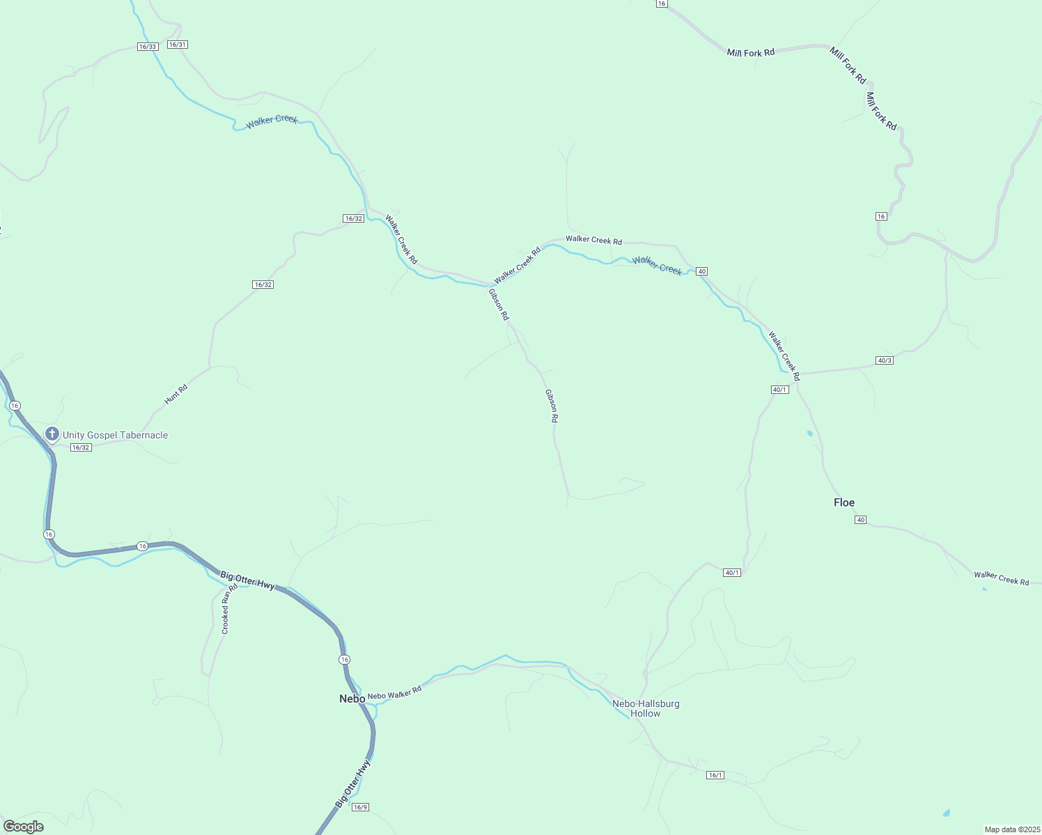 map of restaurants, bars, coffee shops, grocery stores, and more near Gibson Road in Chloe