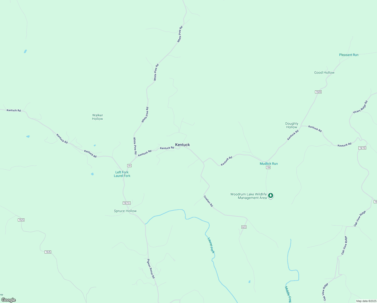 map of restaurants, bars, coffee shops, grocery stores, and more near 5228 Kentuck Road in Kenna