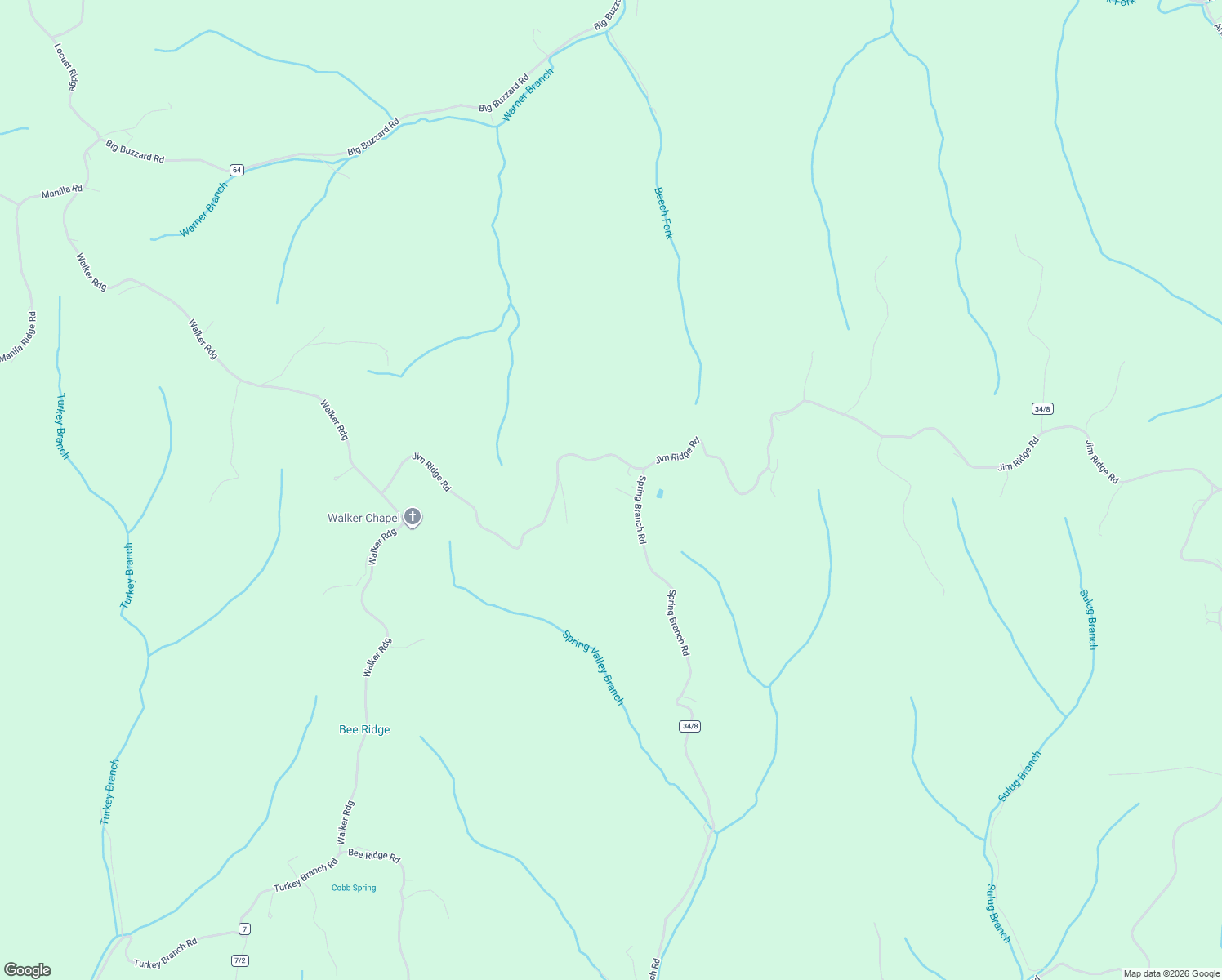 map of restaurants, bars, coffee shops, grocery stores, and more near 3527 Spring Branch Road in Leon