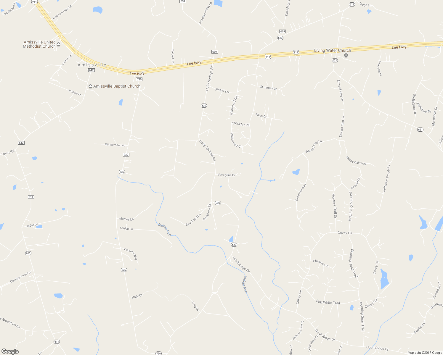 map of restaurants, bars, coffee shops, grocery stores, and more near 3177 Holly Springs Road in Amissville
