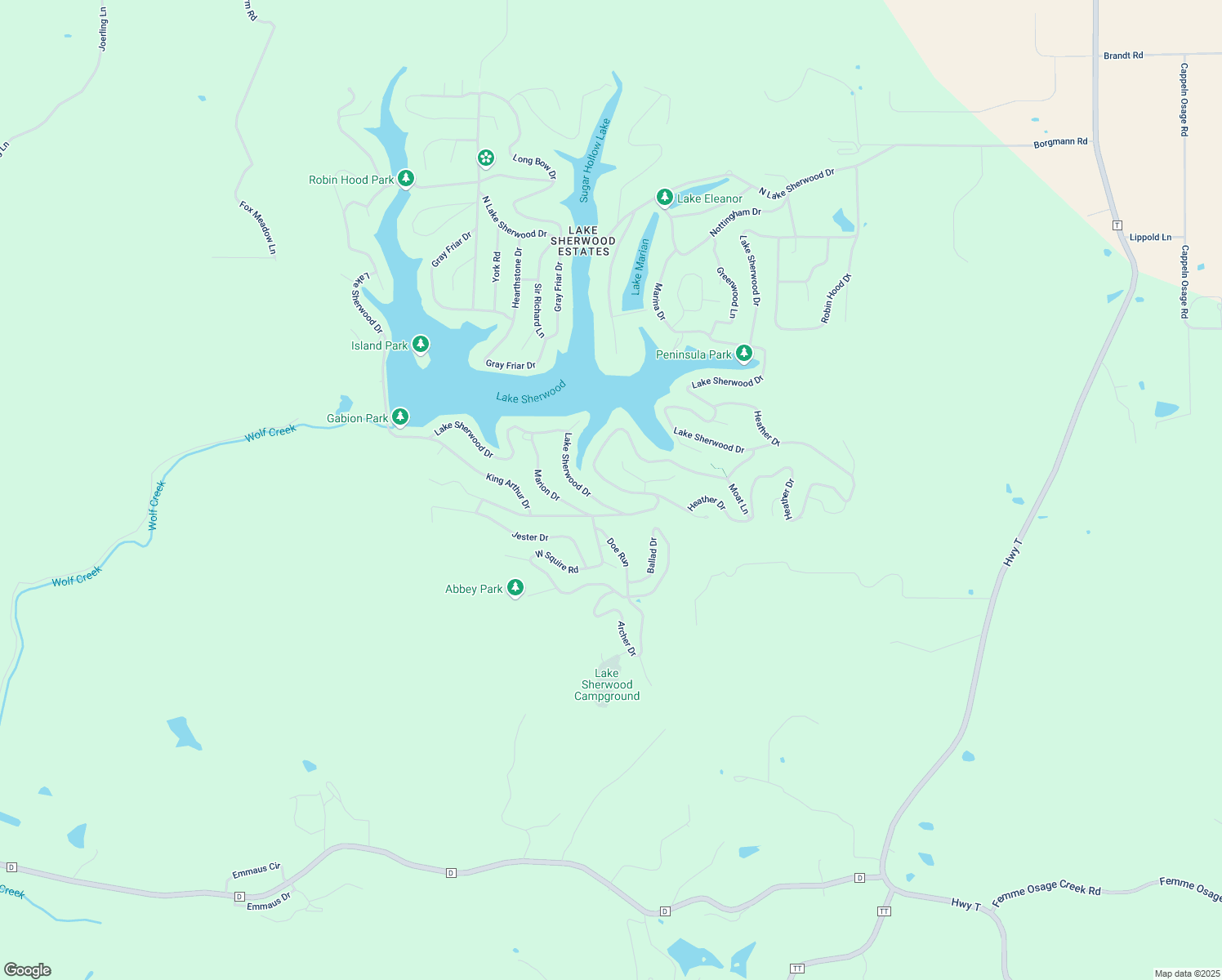 map of restaurants, bars, coffee shops, grocery stores, and more near 1469 Lake Sherwood Drive in Warren County