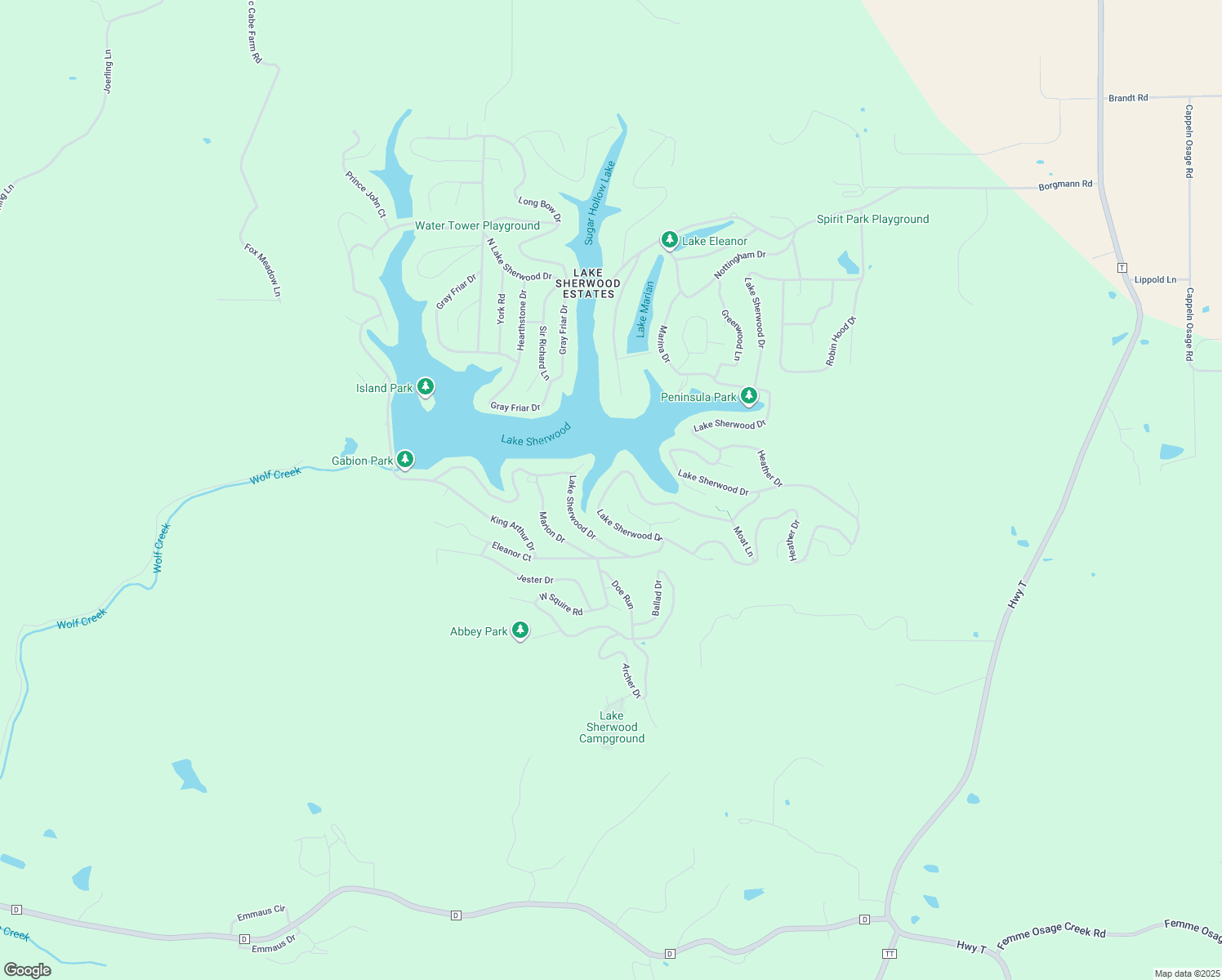 map of restaurants, bars, coffee shops, grocery stores, and more near 1774 Lake Sherwood Drive in Marthasville