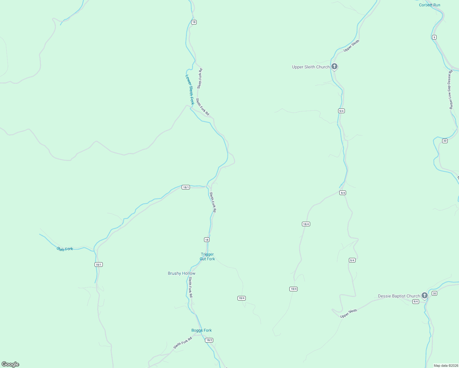 map of restaurants, bars, coffee shops, grocery stores, and more near 3420 Sleith Fork Road in Frametown