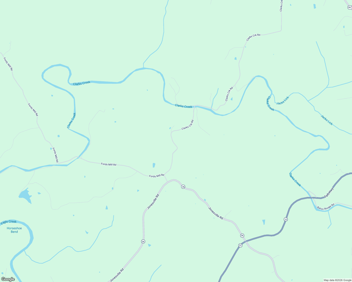 map of restaurants, bars, coffee shops, grocery stores, and more near 2282 Clarks Creek Rd in Dry Ridge
