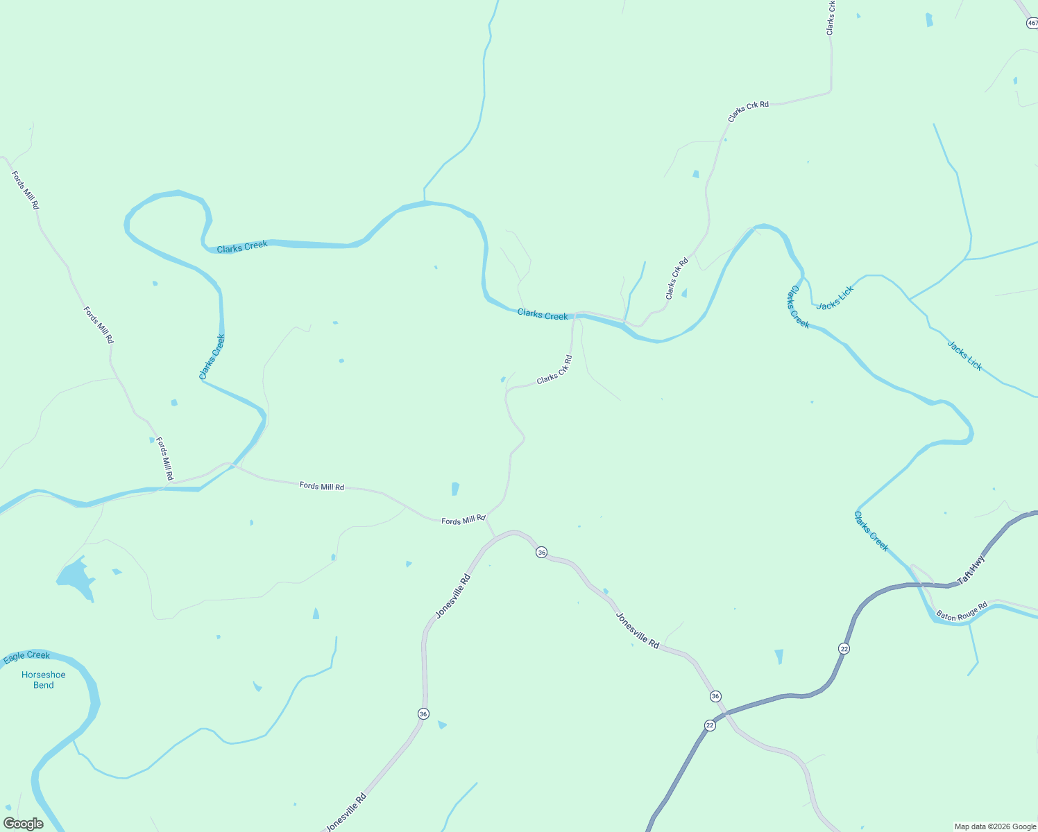 map of restaurants, bars, coffee shops, grocery stores, and more near 2282 Clarks Cr Road in Dry Ridge