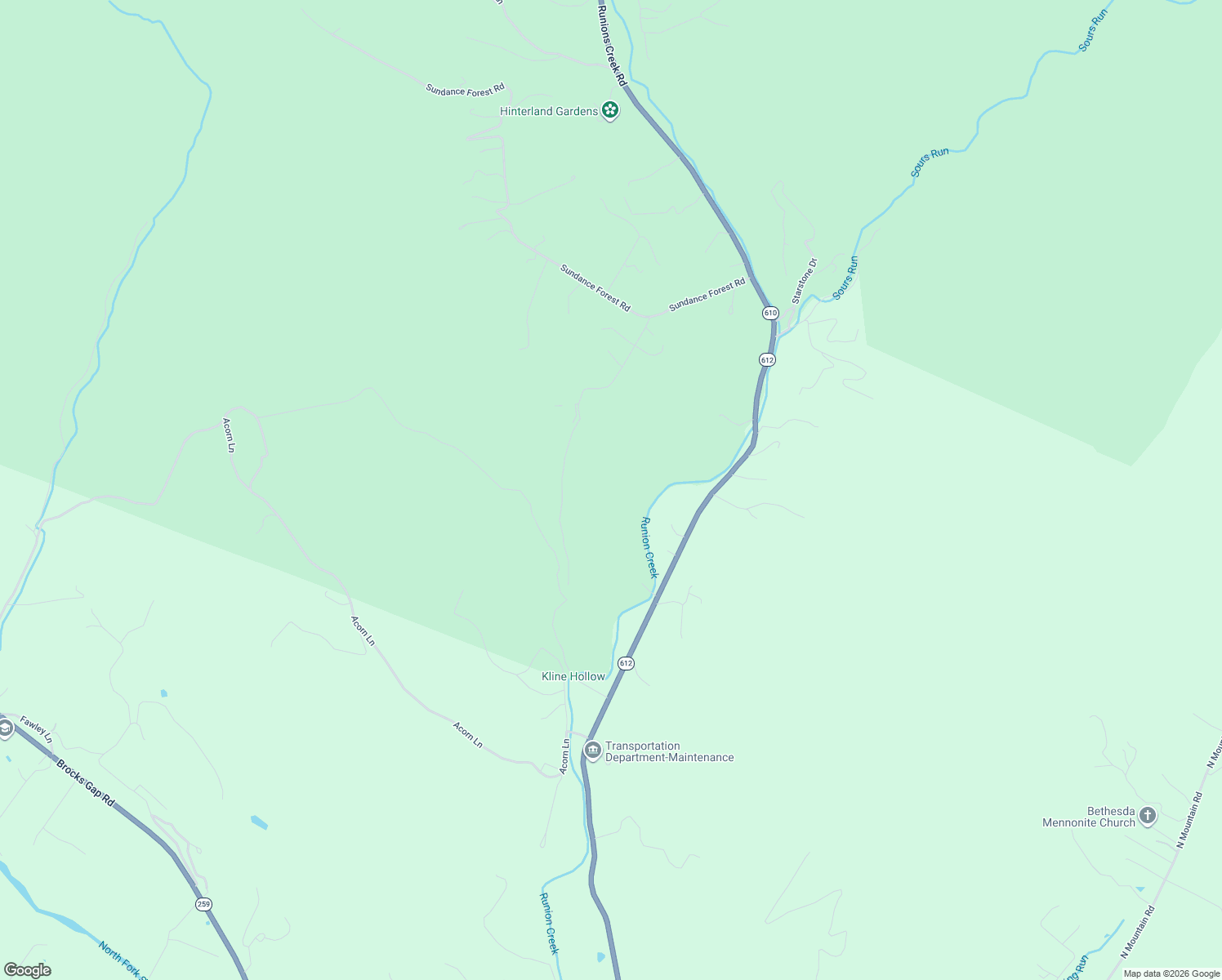 map of restaurants, bars, coffee shops, grocery stores, and more near in Fulks Run