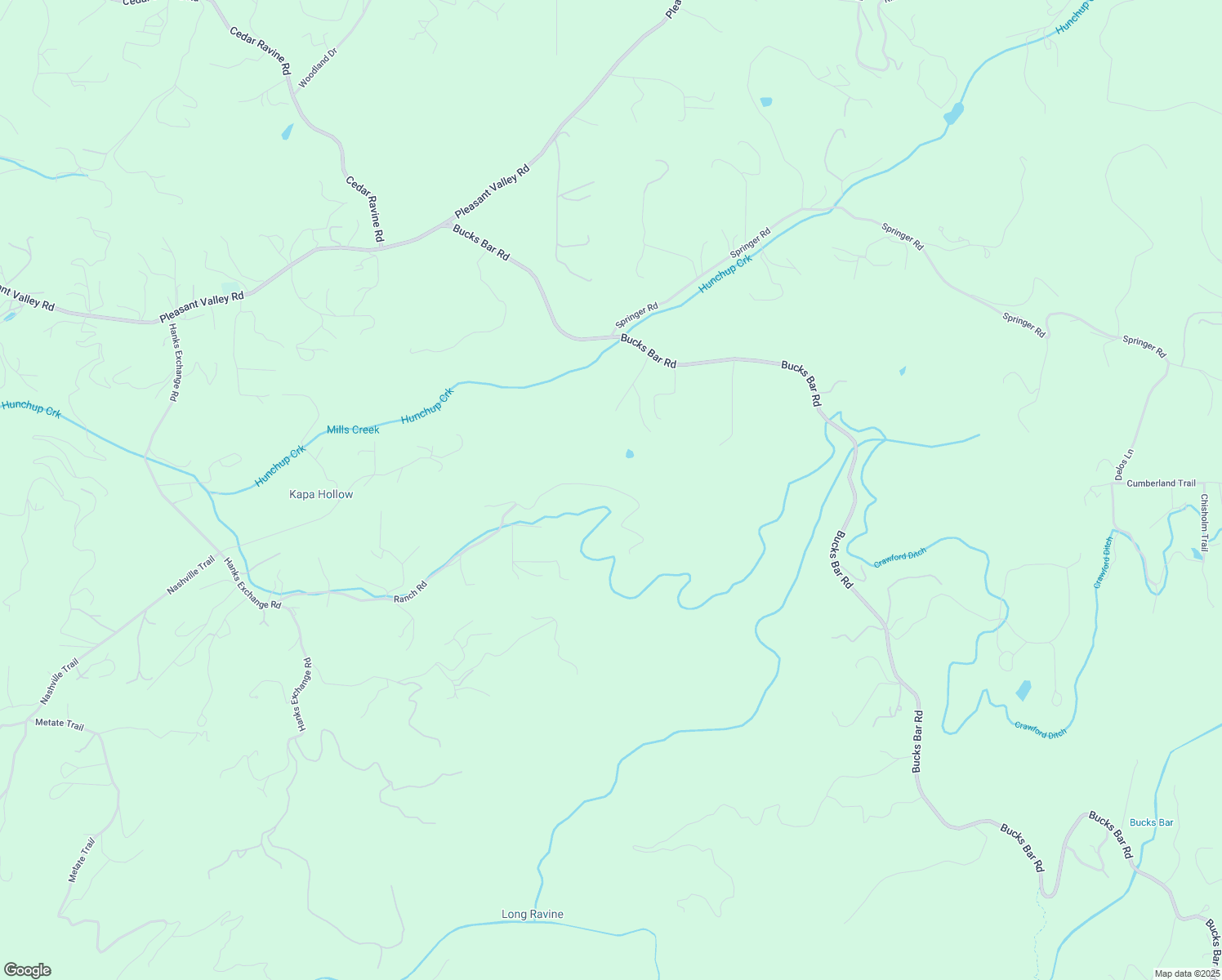 map of restaurants, bars, coffee shops, grocery stores, and more near 2731 Ranch Road in Placerville