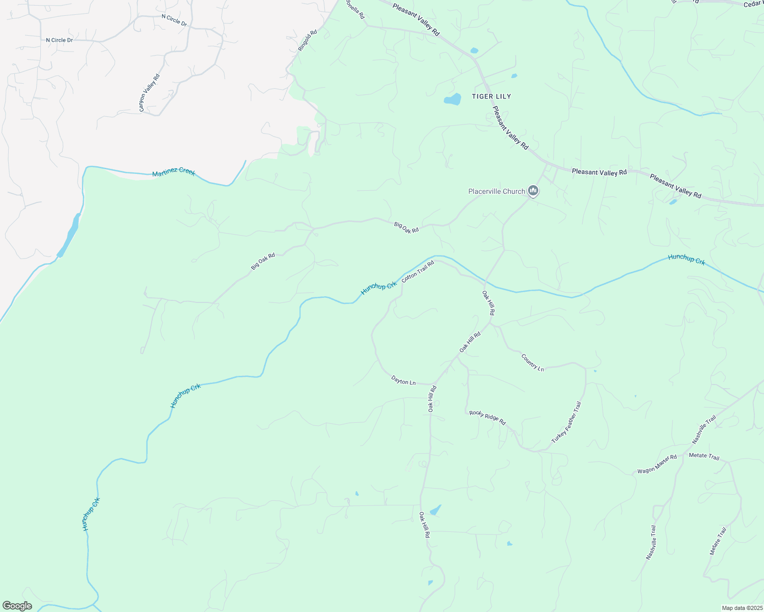 map of restaurants, bars, coffee shops, grocery stores, and more near 1555 Dayton Lane in Placerville