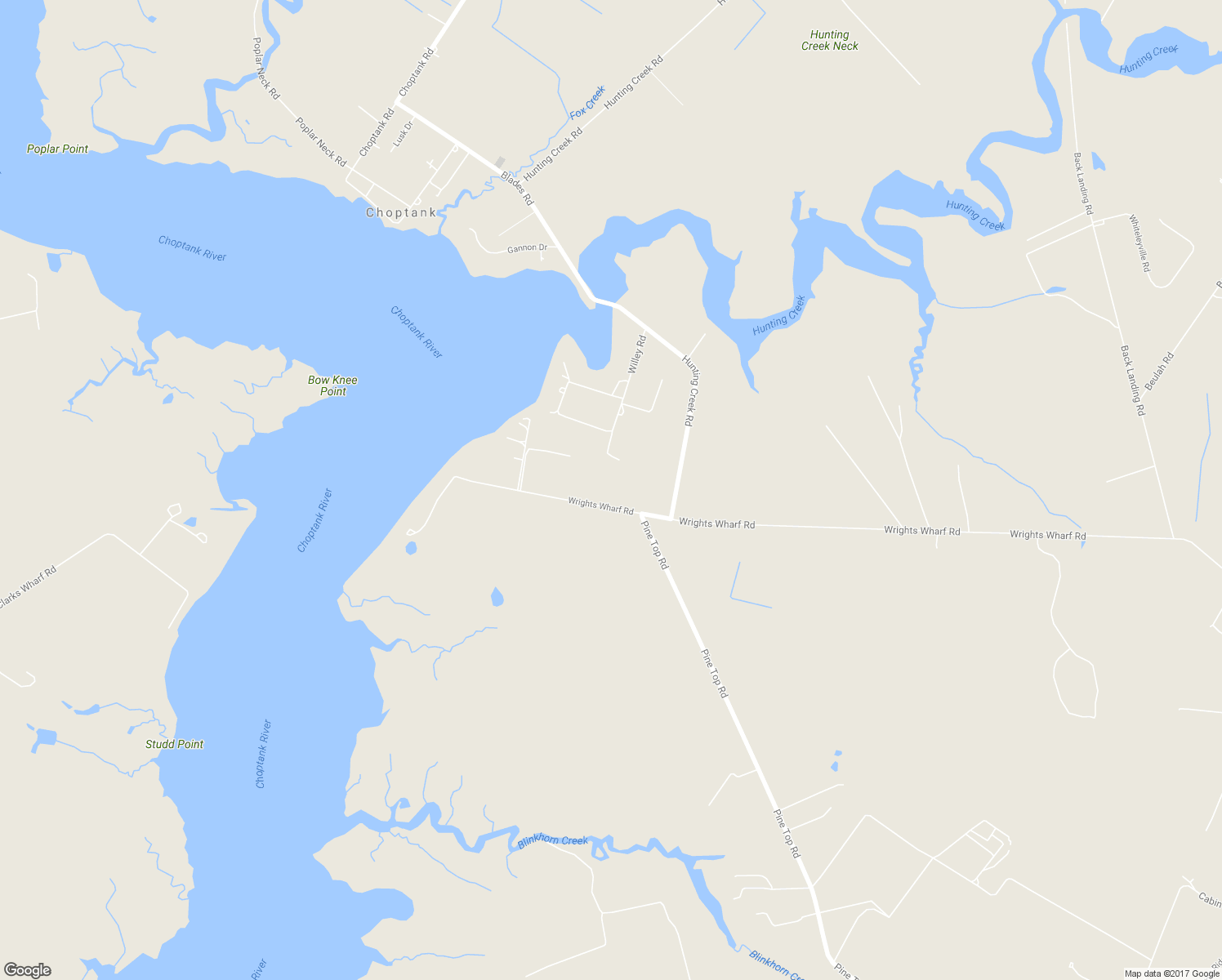 map of restaurants, bars, coffee shops, grocery stores, and more near 3836 Wrights Wharf Road in Hurlock