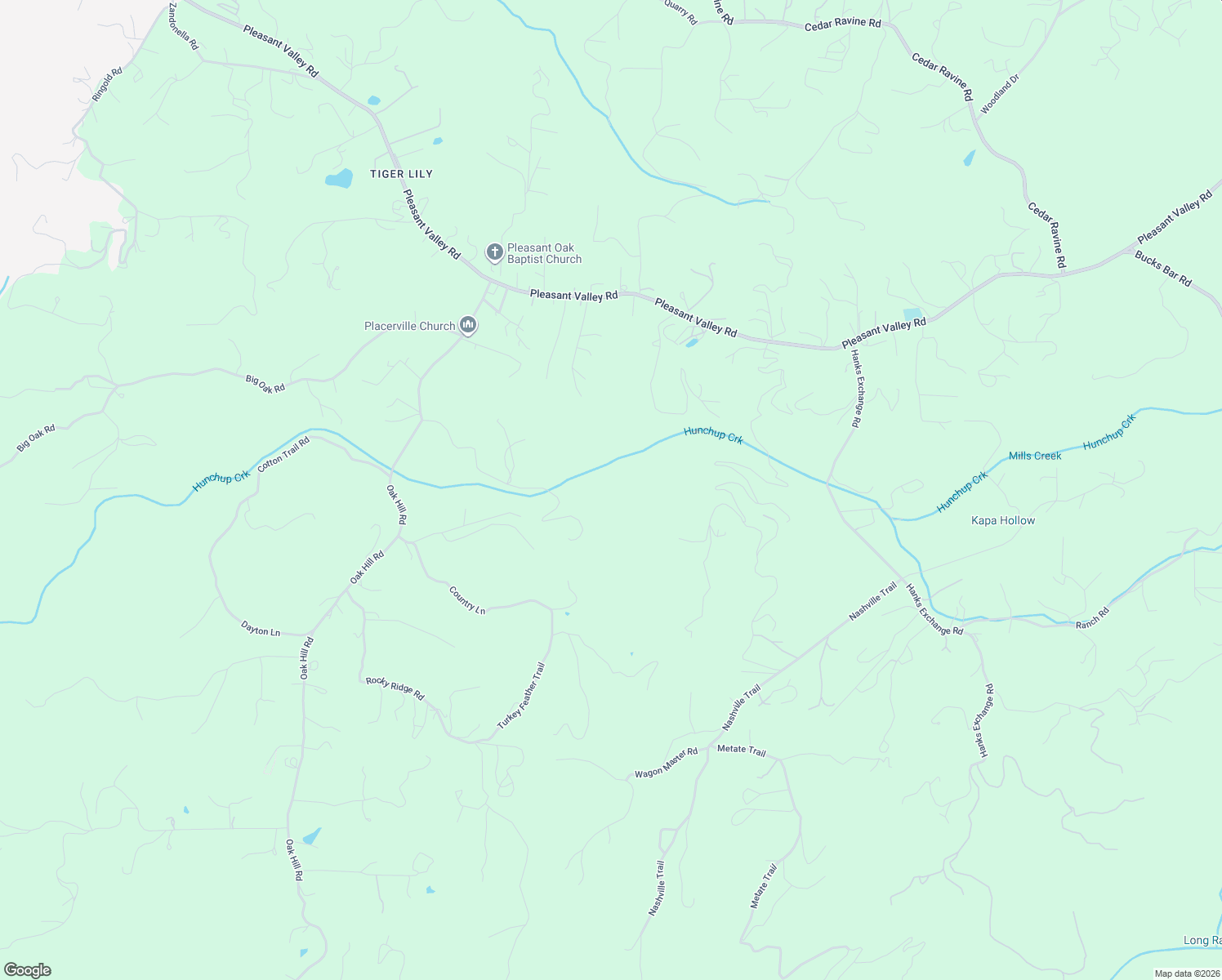 map of restaurants, bars, coffee shops, grocery stores, and more near 5621 Saw Mill Road in Placerville