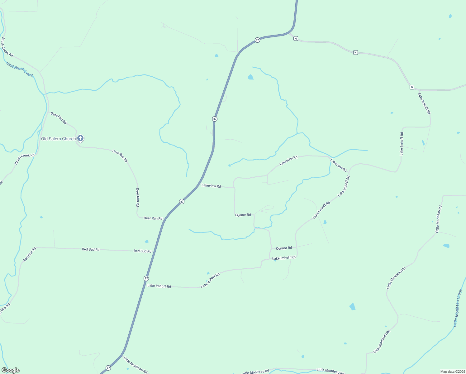 map of restaurants, bars, coffee shops, grocery stores, and more near 57806 Lakeview Road in California