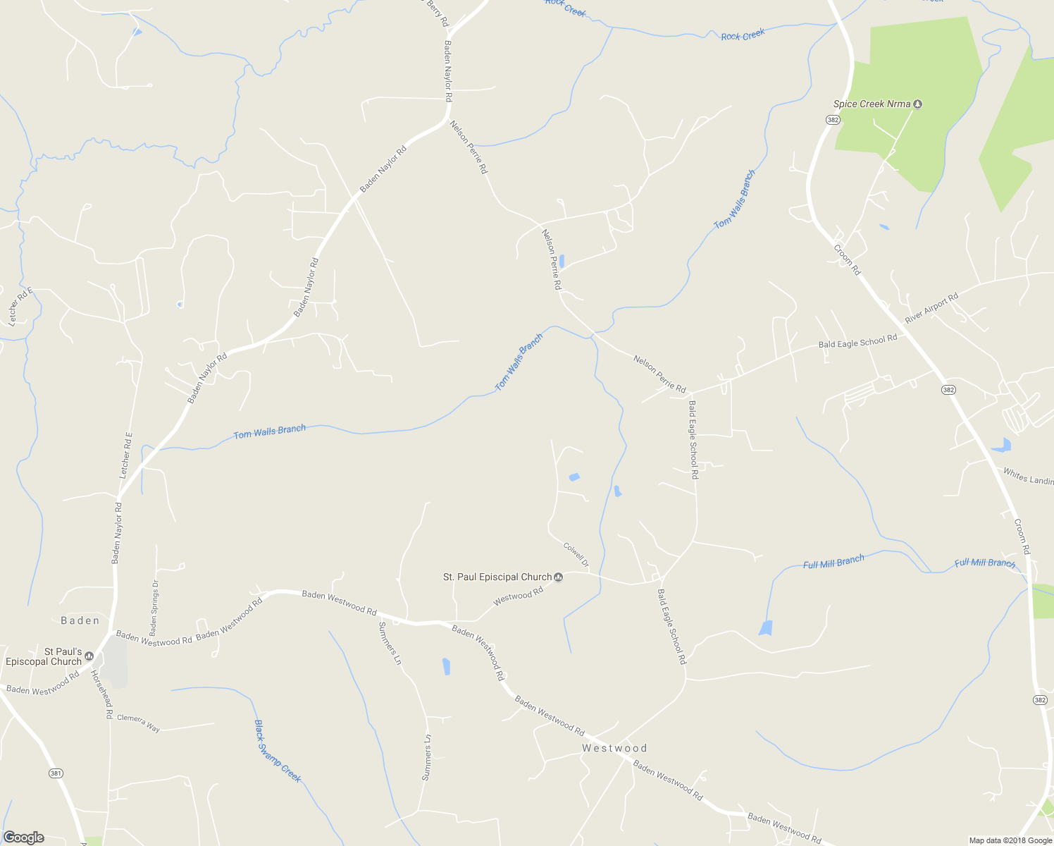 map of restaurants, bars, coffee shops, grocery stores, and more near 15951 Colwell Drive in Brandywine