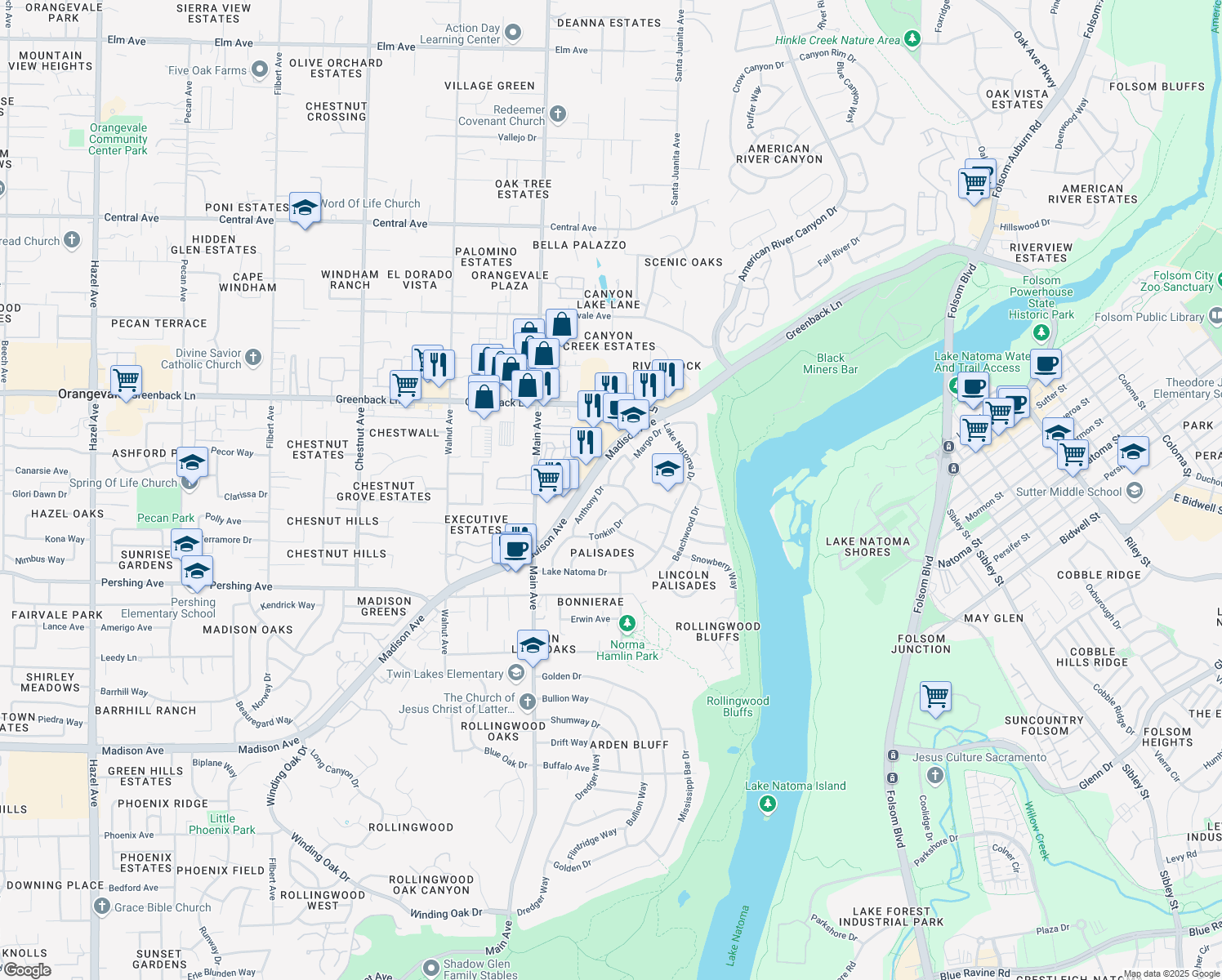 6020 Anthony Drive, Orangevale CA Walk Score