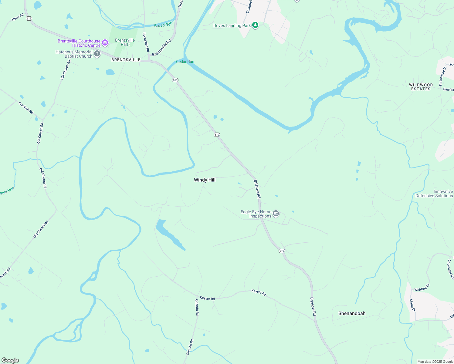 map of restaurants, bars, coffee shops, grocery stores, and more near 9409 Windy Hill Dr in Nokesville
