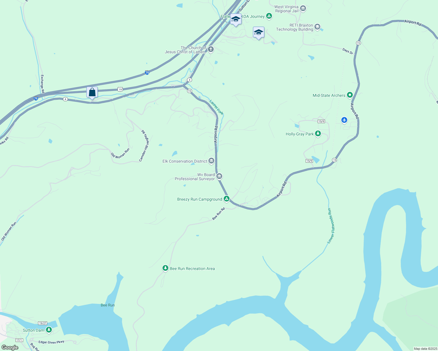map of restaurants, bars, coffee shops, grocery stores, and more near 464-490 Airport Road in Sutton