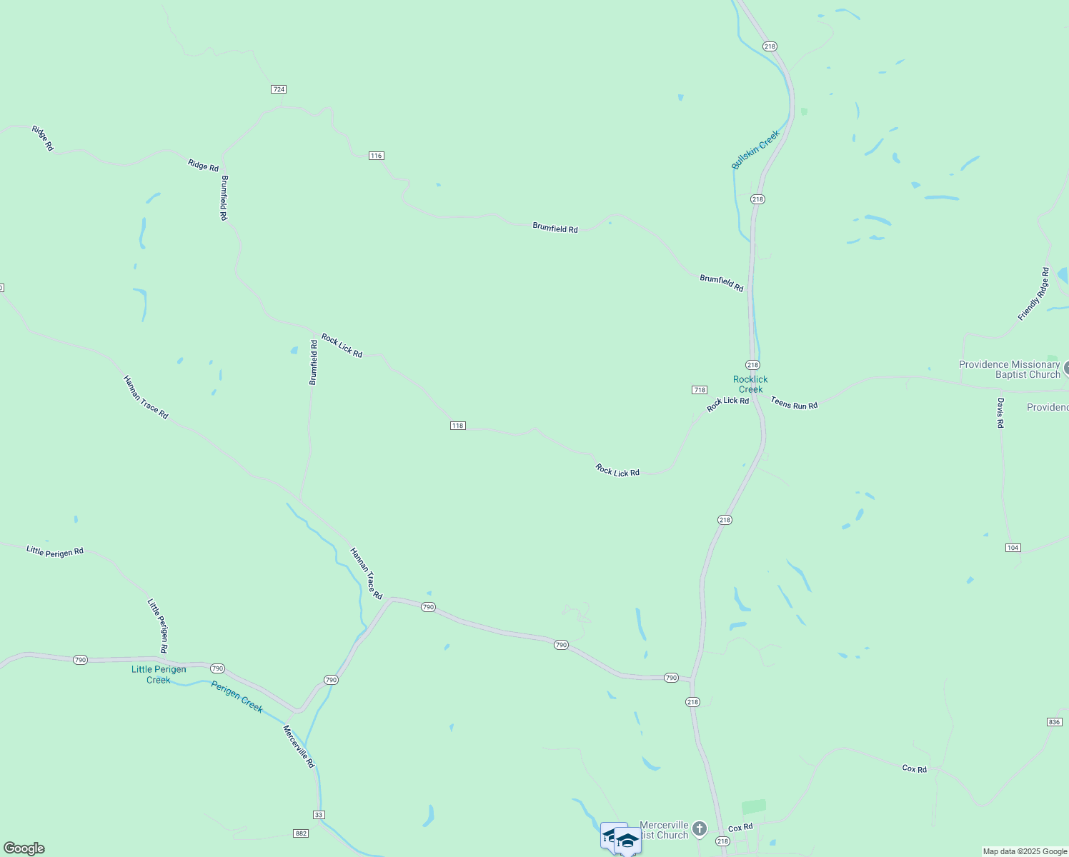 map of restaurants, bars, coffee shops, grocery stores, and more near County Road 118 in Gallia County