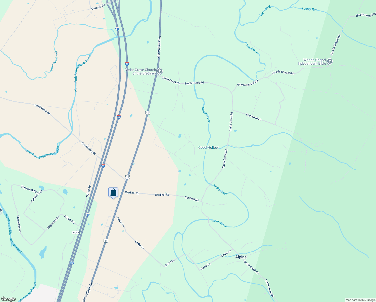 map of restaurants, bars, coffee shops, grocery stores, and more near 496 Highview Road in New Market