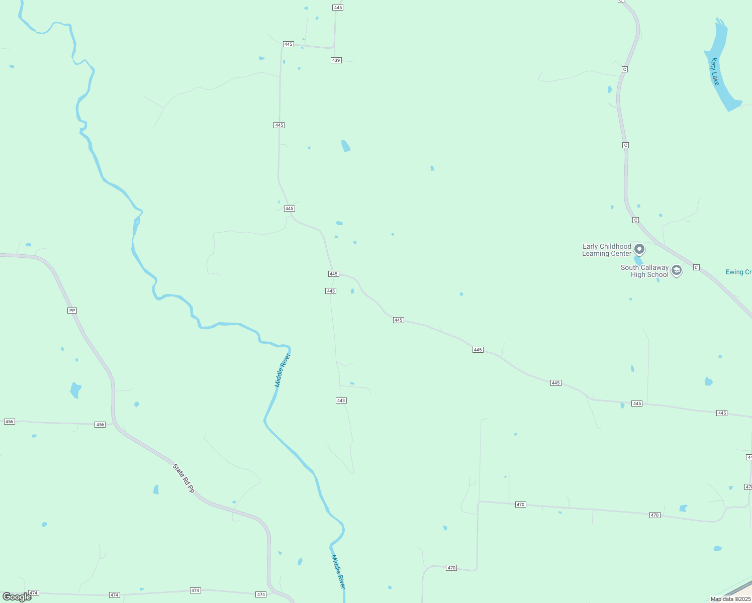 map of restaurants, bars, coffee shops, grocery stores, and more near 10320 County Road 445 in Mokane