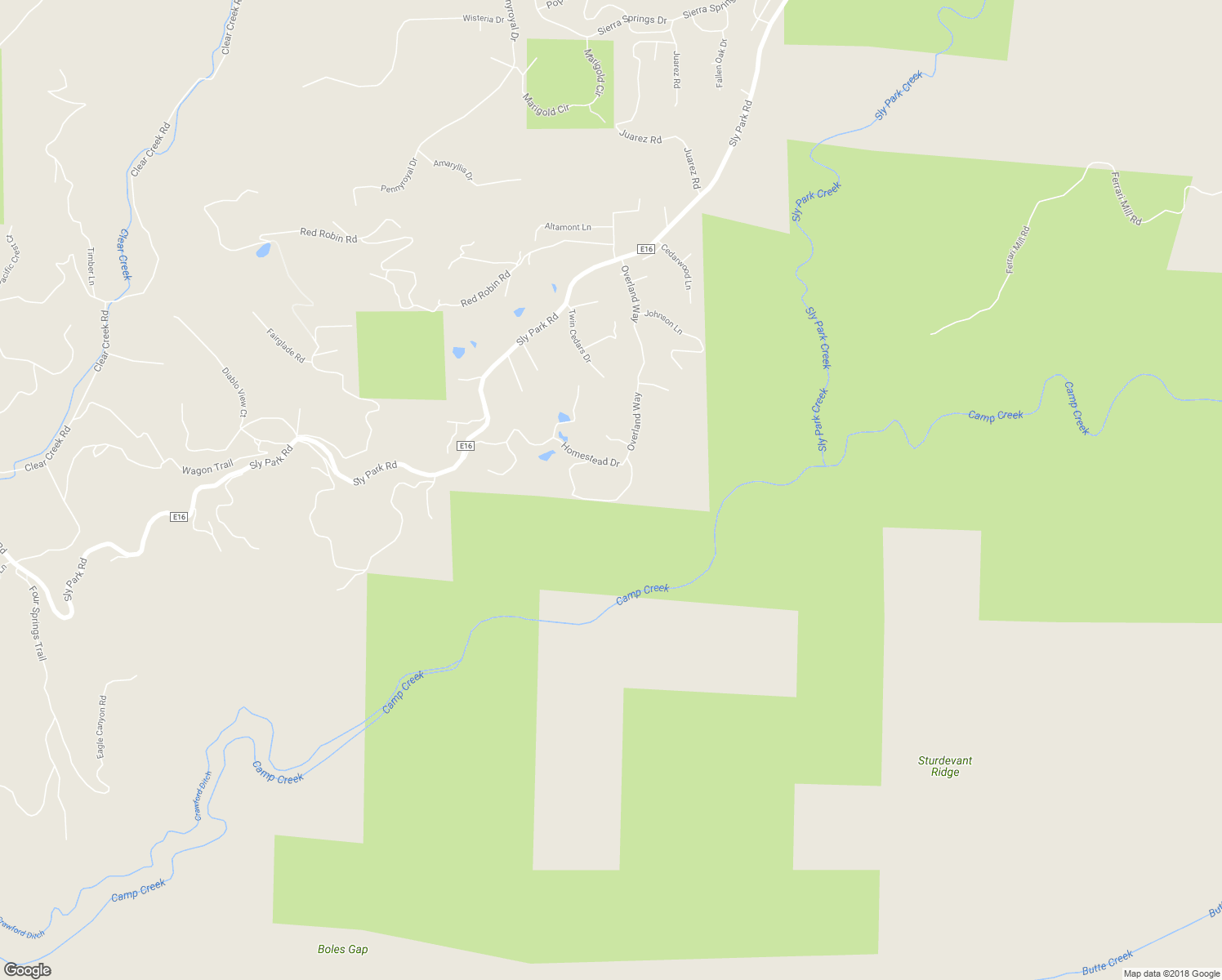 map of restaurants, bars, coffee shops, grocery stores, and more near 5753 Overland Way in Placerville
