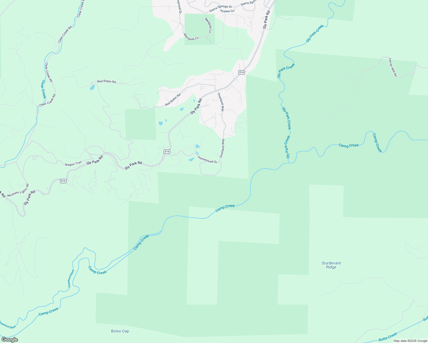 map of restaurants, bars, coffee shops, grocery stores, and more near 5753 Overland Way in Placerville