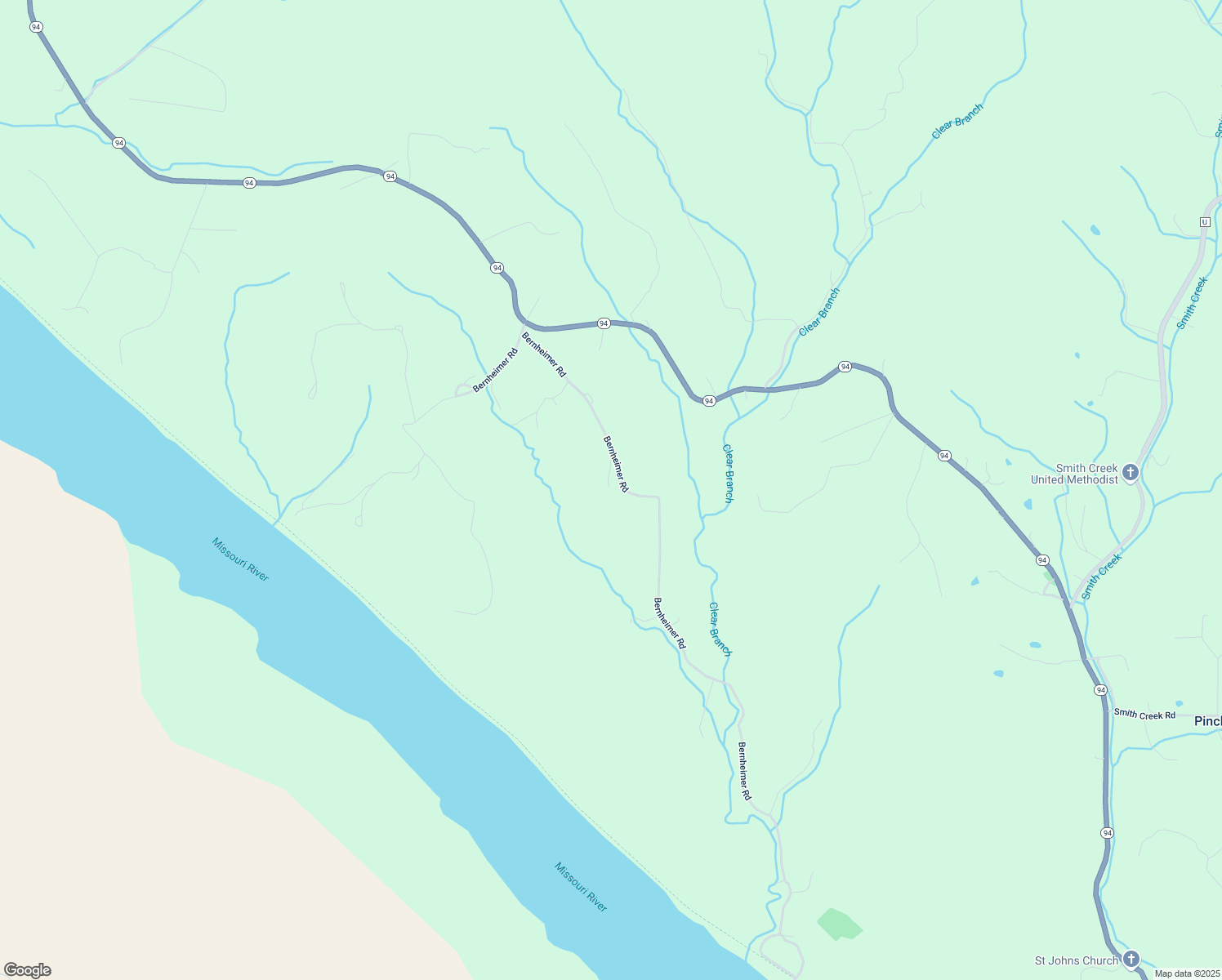 map of restaurants, bars, coffee shops, grocery stores, and more near 19241 Bernheimer Road in Marthasville