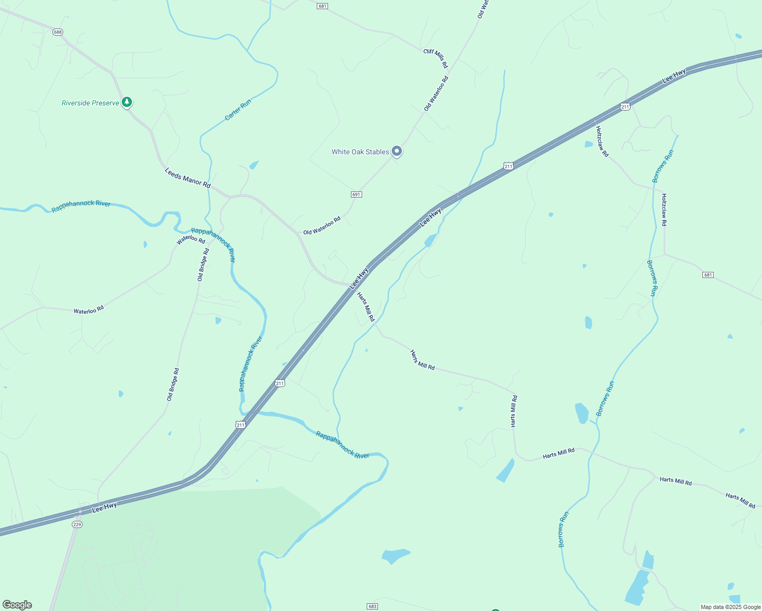 map of restaurants, bars, coffee shops, grocery stores, and more near 9368 Harts Mill Road in Warrenton