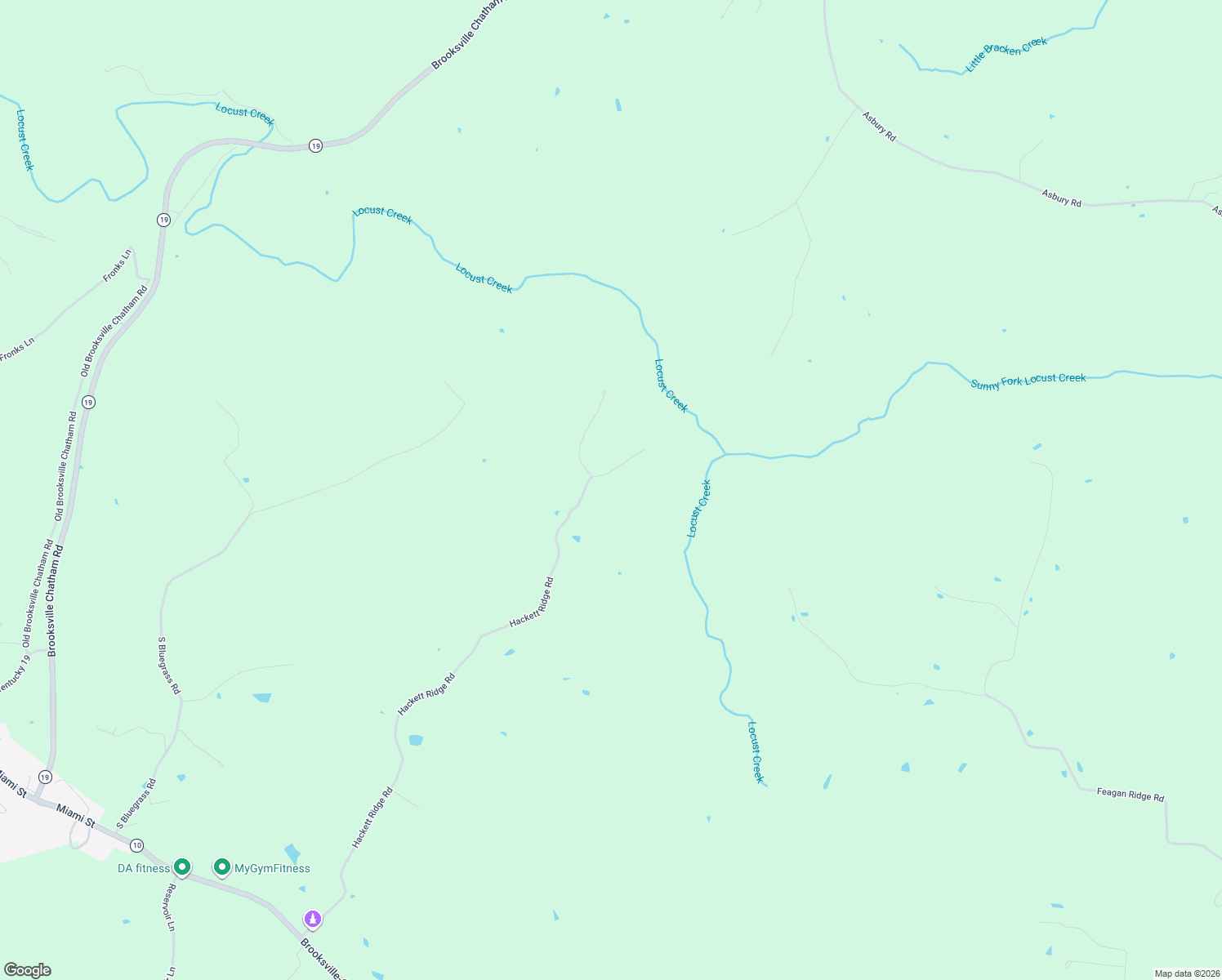 map of restaurants, bars, coffee shops, grocery stores, and more near 1679 Hackett Ridge Road in Brooksville