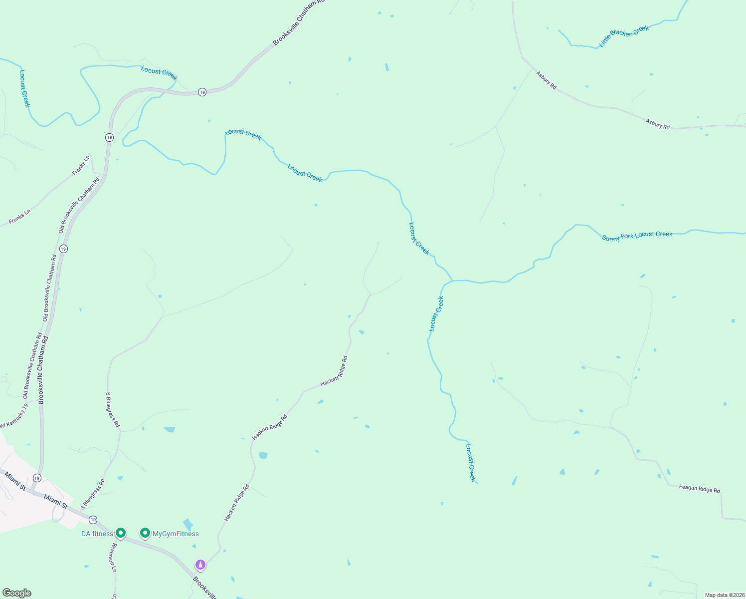 map of restaurants, bars, coffee shops, grocery stores, and more near 1679 Hackett Ridge Road in Brooksville
