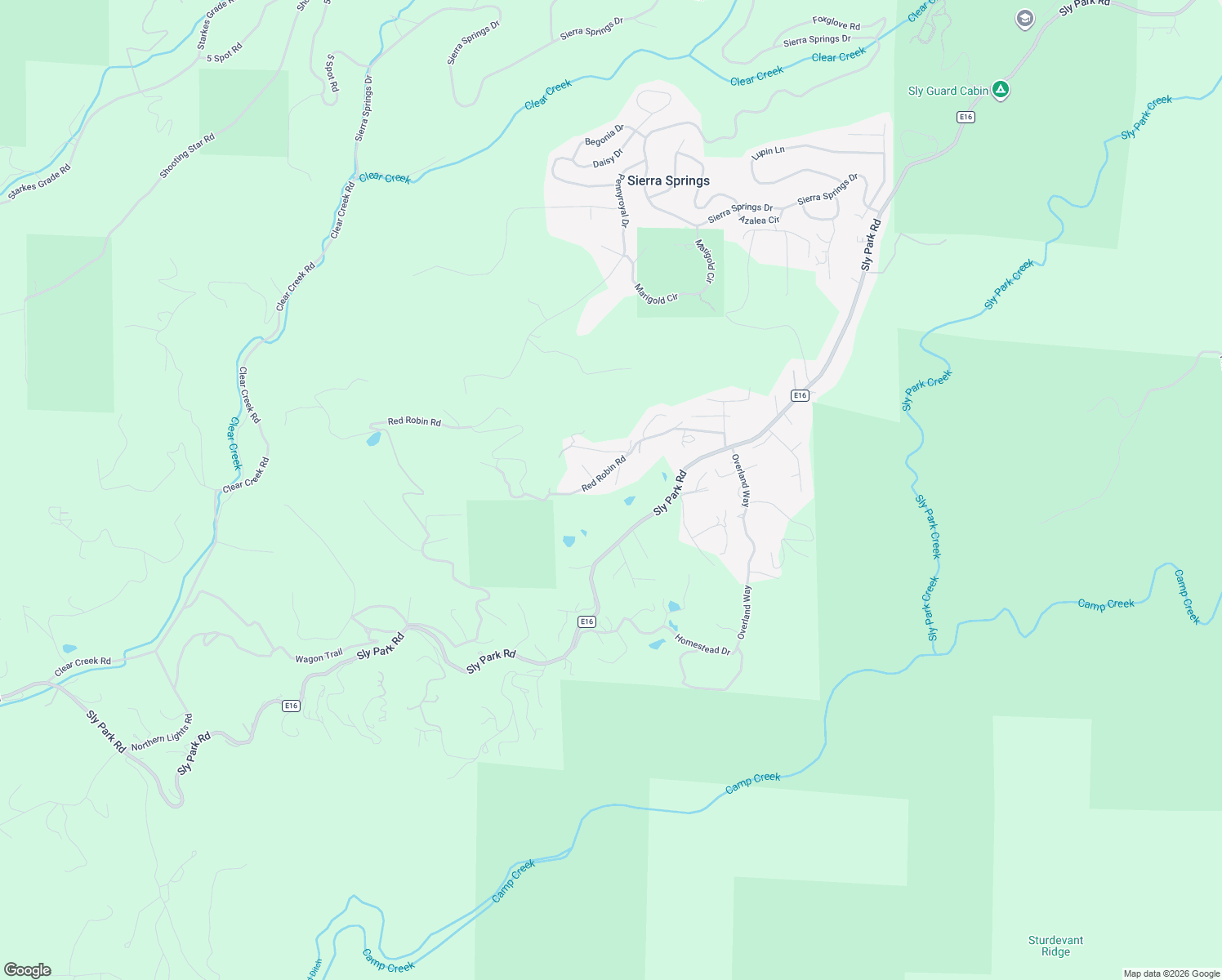 map of restaurants, bars, coffee shops, grocery stores, and more near 6279 Red Robin Road in Placerville
