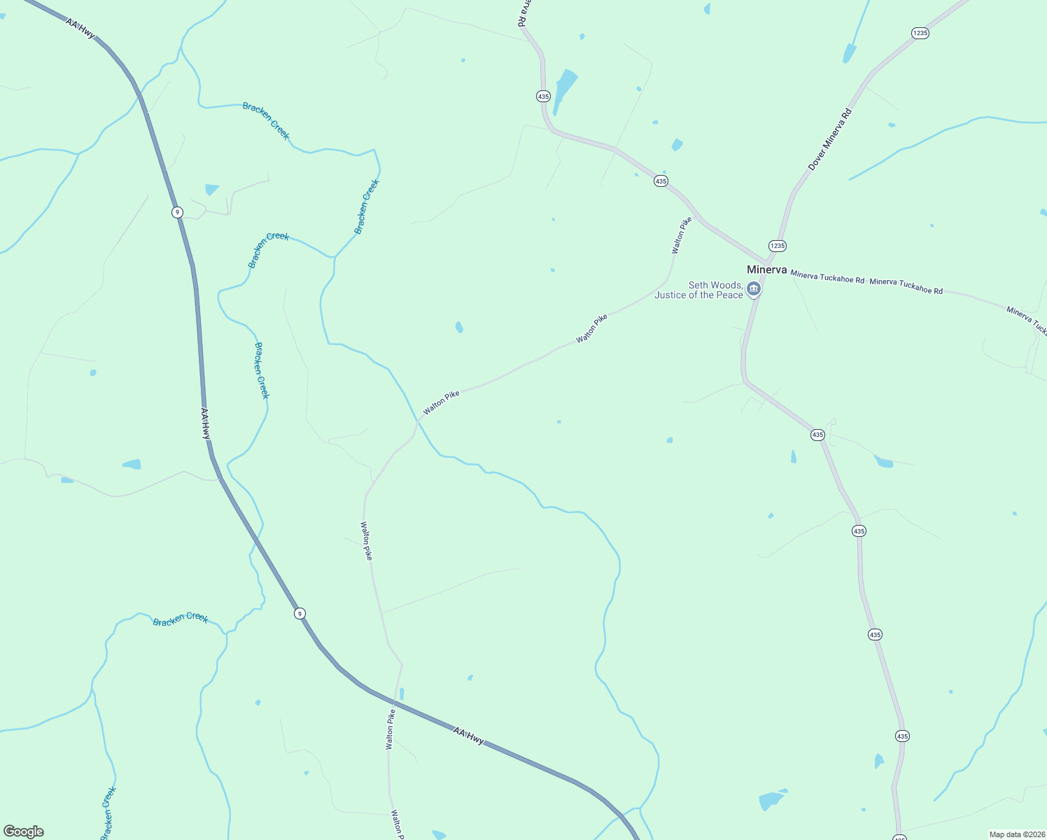 map of restaurants, bars, coffee shops, grocery stores, and more near Walton Pike in Dover