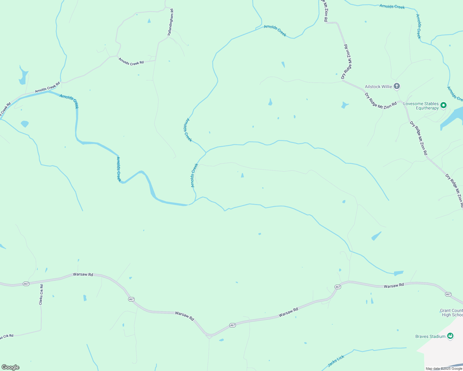 map of restaurants, bars, coffee shops, grocery stores, and more near in Dry Ridge