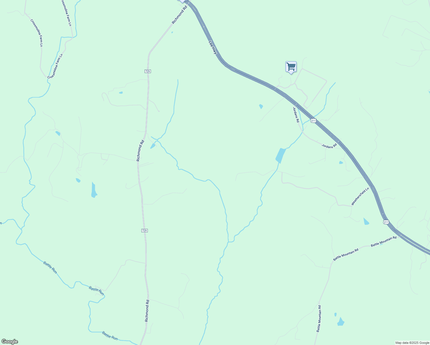 map of restaurants, bars, coffee shops, grocery stores, and more near 61 Sassafras Lane in Amissville
