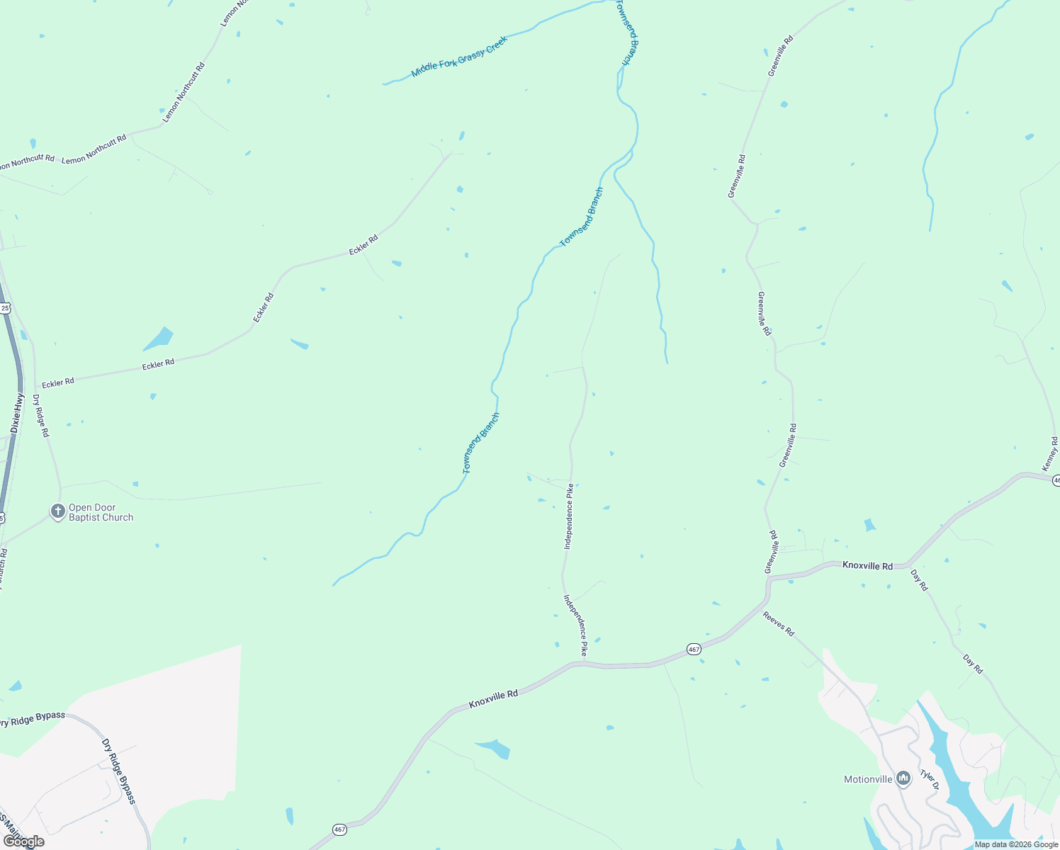 map of restaurants, bars, coffee shops, grocery stores, and more near 810 Independence Pike in Dry Ridge