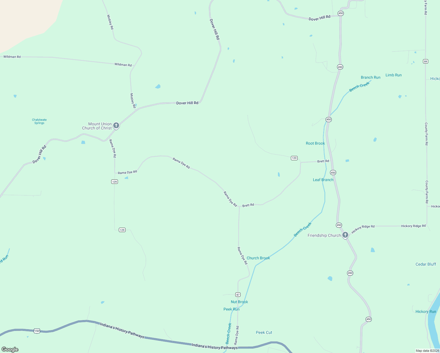 map of restaurants, bars, coffee shops, grocery stores, and more near 14058 Rama Dye Road in Shoals